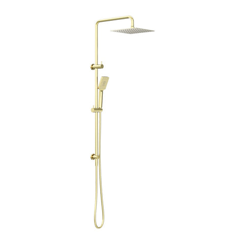 Amelie Royale Square Twin Shower Set with 3 Function with Shower Head 250mm Brushed Gold BDO232105EBG