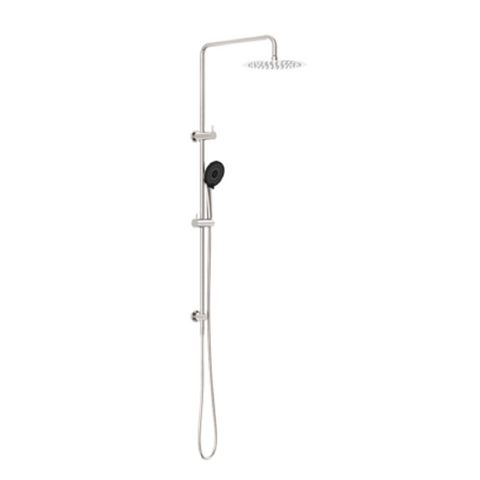 Nero Round Twin Shower Brushed Nickel NR232105FBN