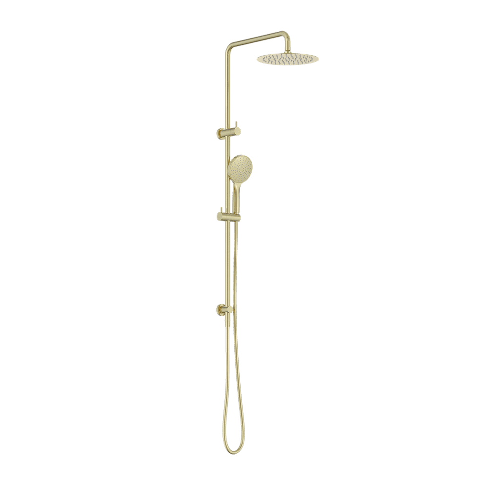 Nero Dolce 2 Twin Shower Set 250mm Overhead Single Function Hand Set Brushed Gold NR232105GBG