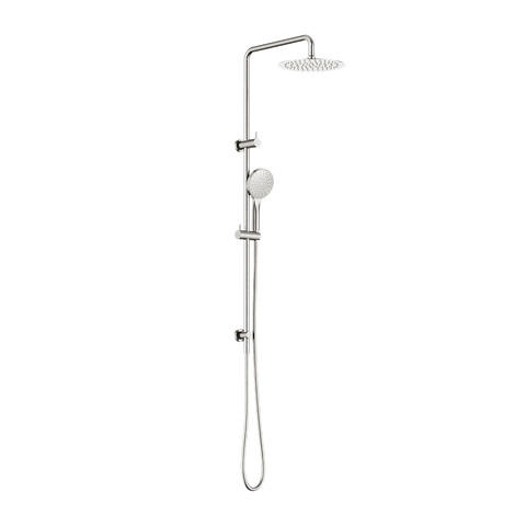 Nero Dolce 2 Twin Shower Set 250mm Overhead Single Function Hand Set Brushed Nickel NR232105GBN