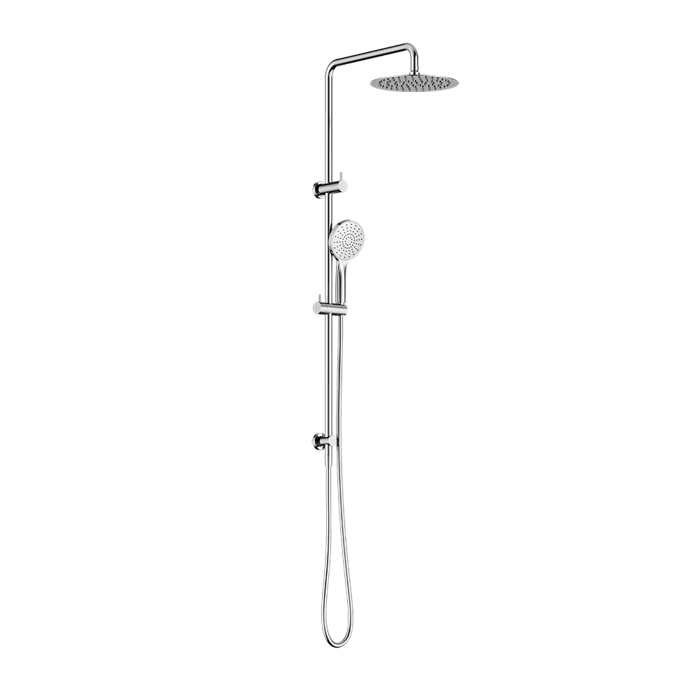 Nero Dolce 2 Twin Shower Set 250mm Overhead Single Function Hand Set Chrome NR232105GCH