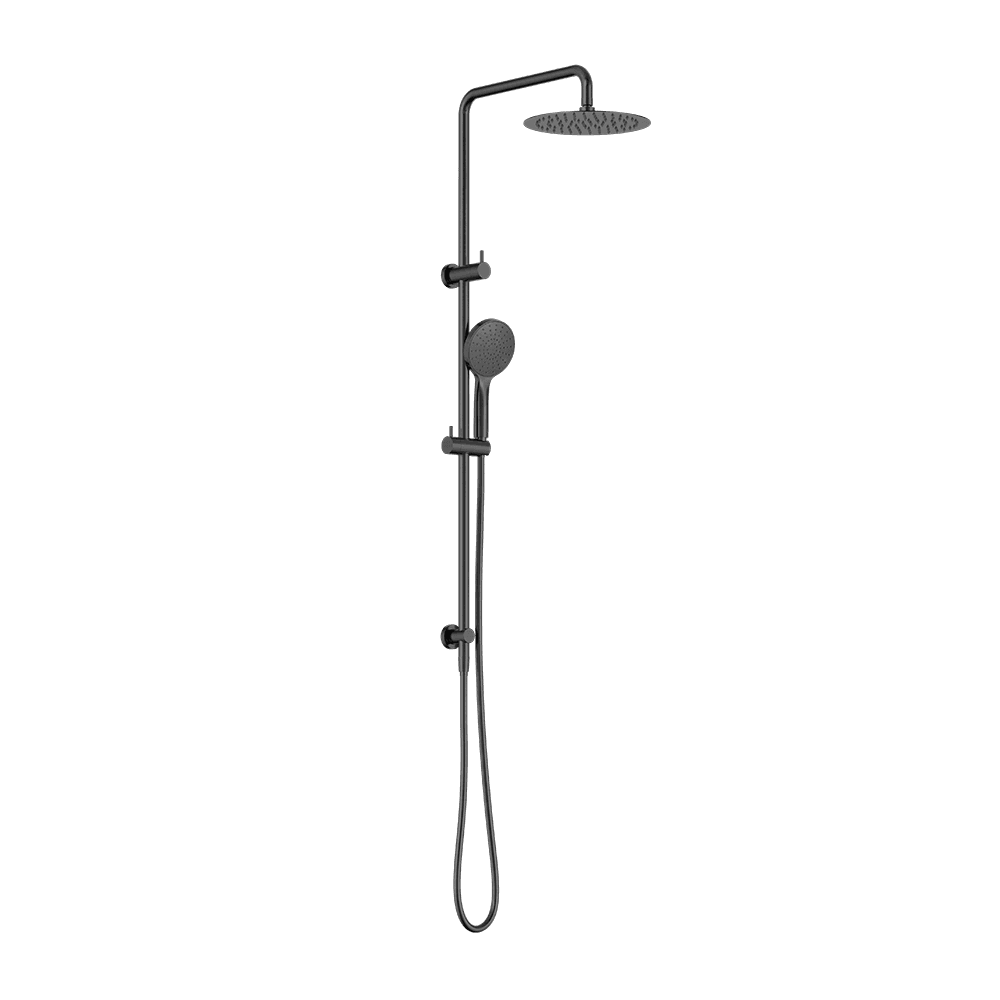 Nero Dolce 2 Twin Shower Set 250mm Overhead Single Function Hand Set Gunmetal NR232105GGM