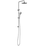 Nero Round Twin Shower Set Air 230mm Overhead Air 1 Handset DCV Chrome NR250805D01CH