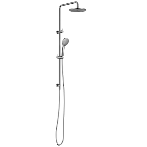 Nero Round Twin Shower Set Air 230mm Overhead Air 1 Handset DCV Chrome NR250805D01CH