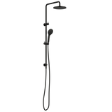 Nero Round Twin Shower Set Air 230mm Overhead Air 1 Handset DCV Matte Black NR250805D01MB