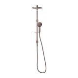 Nero Bianca Twin Shower 250mm Metal Overhead 3 Function Hand Set DCV Brushed Bronze NR250805FBZ