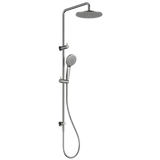 Nero Round Twin Shower Set 250mm Overhead 3 Function Handset Dual Check Valve Chrome NR250805DCH