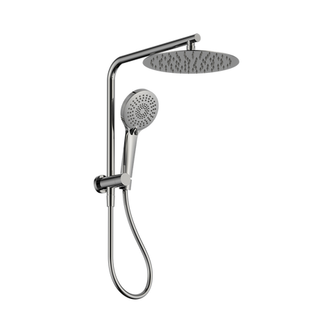 Nero Mecca 2 In 1 Twin Shower 250mm Overhead 3 Function Handset Chrome NR250805ECH