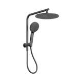 Nero Mecca 2 In 1 Twin Shower 250mm Overhead 3 Function Handset Gunmetal NR250805EGM