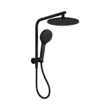 Nero Mecca 2 In 1 Twin Shower 250mm Overhead 3 Function Handset Matte Black NR250805EMB