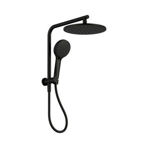 Nero Mecca 2 In 1 Twin Shower 250mm Overhead 3 Function Handset Matte Black NR250805EMB