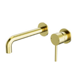 Nero Wall Basin/Bath Mixer (Separate Plates) 185mm Spout Trim Kit Only Brushed Gold NR250810CTBG