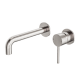 Nero Wall Basin/Bath Mixer (Separate Plates) 185mm Spout Trim Kit Only Brushed Nickel NR250810CTBN