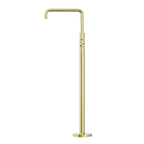 Nero Opal Freestanding Bath Mixer With Hand Shower Brushed Gold NR251903ABG