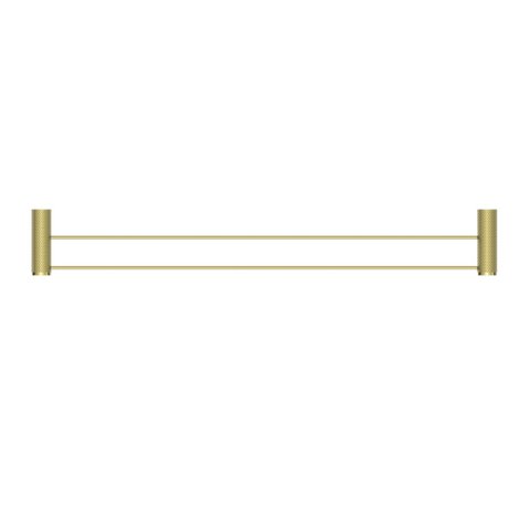 Nero Opal Double Towel Rail 800mm Brushed Gold NR2530dBG