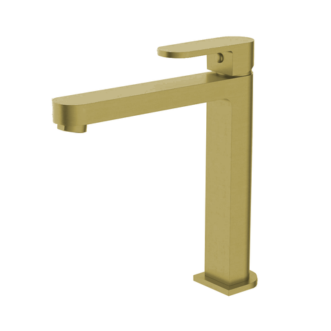Nero Ecco Tall Basin Mixer Brushed Gold NR301301ABG