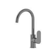 Amelie Royale Sink Mixer Gooseneck Paddle Gun Metal BDO301306GM