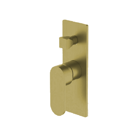 Nero Ecco Shower Mixer With Diverter Brushed Gold NR301311ABG