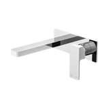 Nero Celia Wall Basin/Bath Mixer Uni Body Rectangle Plate Chrome NR301510ACH