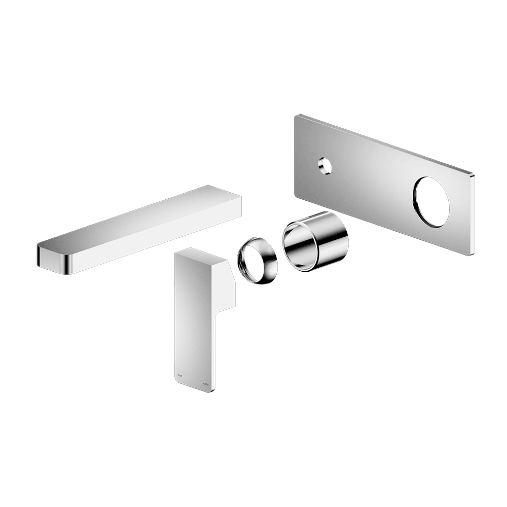 Nero Celia Wall Basin/Bath Mixer Uni Body Rectangle Plate (Trim Kit Only) Chrome NR301510ATCH