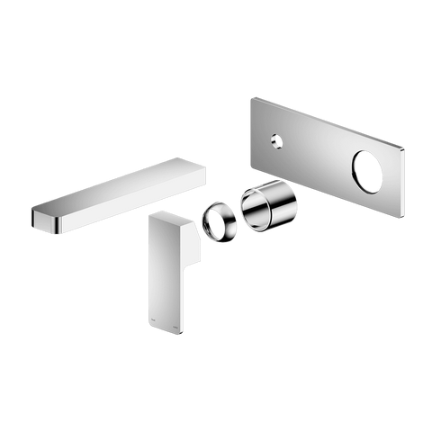 Nero Celia Wall Basin/Bath Mixer Uni Body Rectangle Plate (Trim Kit Only) Chrome NR301510ATCH