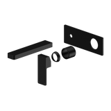 Nero Celia Wall Basin/Bath Mixer Uni Body Rectangle Plate (Trim Kit Only) Matte Black NR301510ATMB