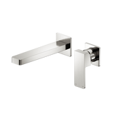 Nero Celia Wall Basin/Bath Mixer Uni Body Separate Plates Brushed Nickel NR301510BBN
