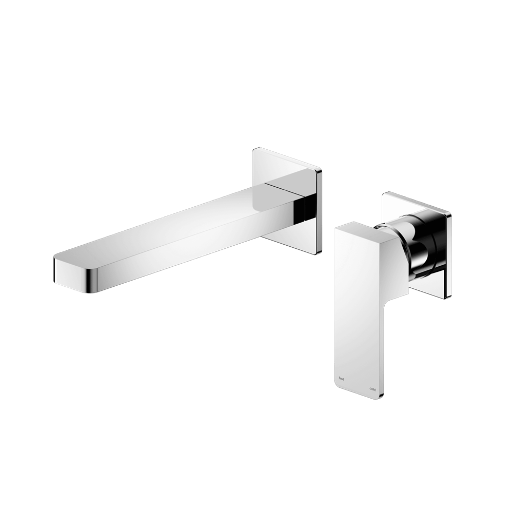 Nero Celia Wall Basin/Bath Mixer Uni Body Separate Plates Chrome NR301510BCH