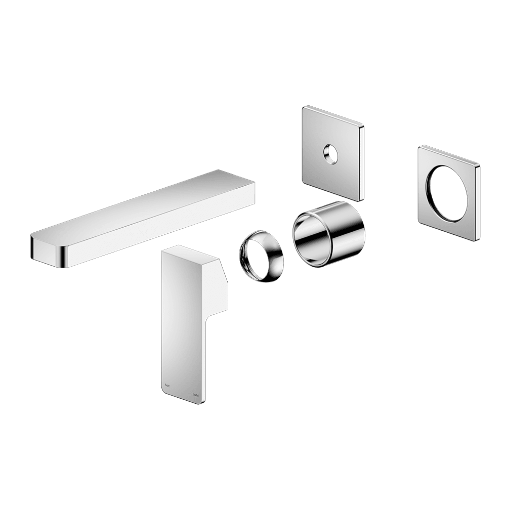 Nero Celia Wall Basin/Bath Mixer Uni Body Separate Plates (Trim Kit Only) Chrome NR301510BTCH