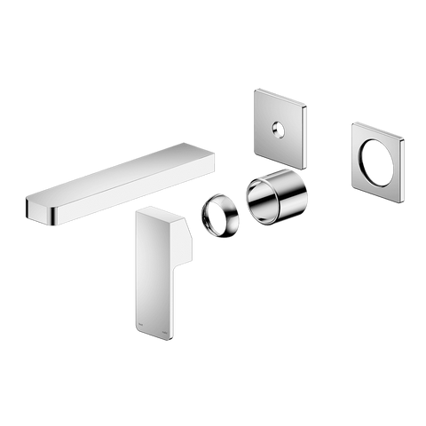 Nero Celia Wall Basin/Bath Mixer Uni Body Separate Plates (Trim Kit Only) Chrome NR301510BTCH