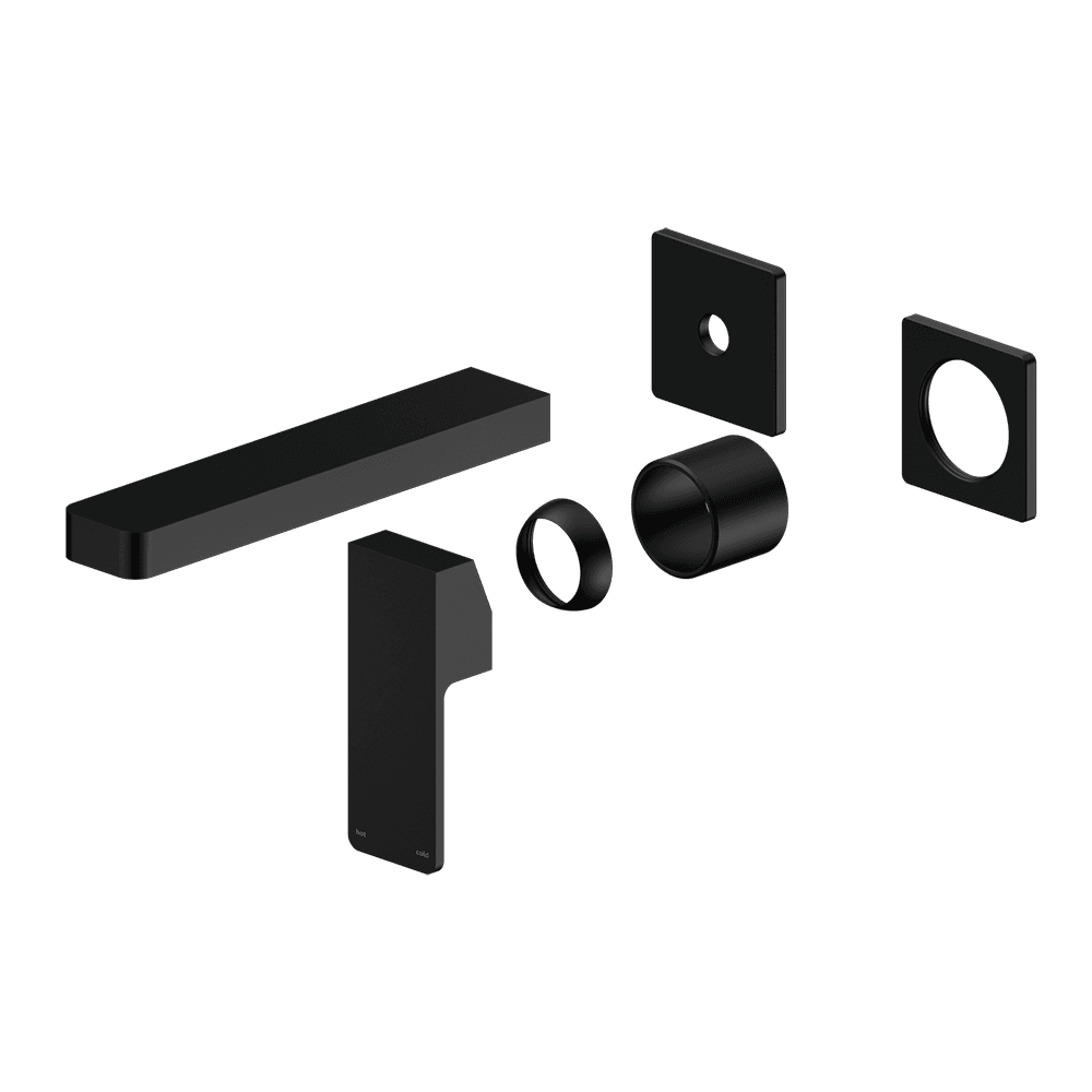 Nero Celia Wall Basin/Bath Mixer Uni Body Separate Plates (Trim Kit Only) Matte Black NR301510BTMB