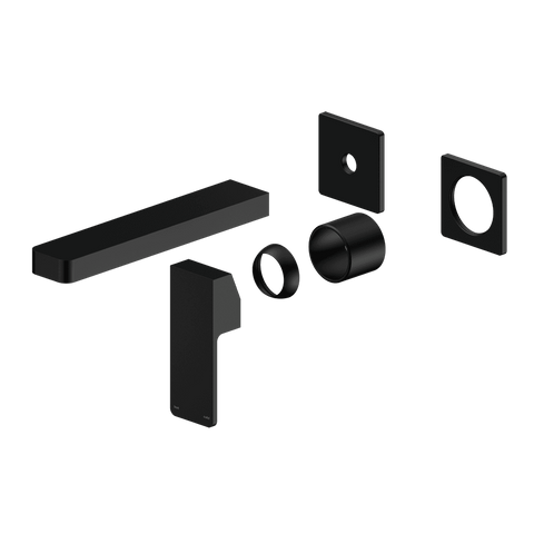 Nero Celia Wall Basin/Bath Mixer Uni Body Separate Plates (Trim Kit Only) Matte Black NR301510BTMB