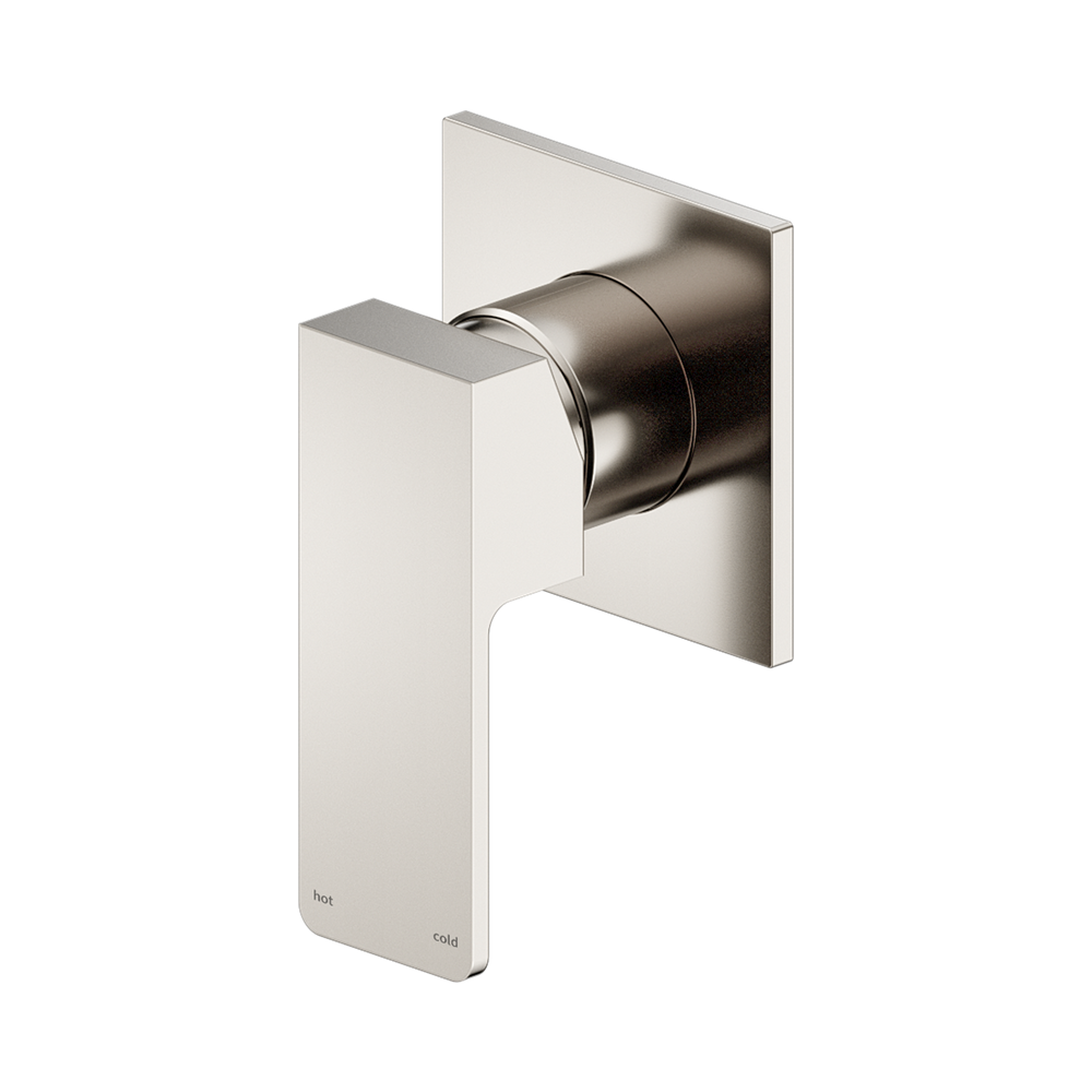 Nero Celia Shower Mixer Uni Body Square Plate Brushed Nickel NR301511BN