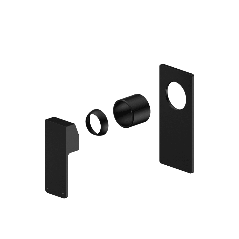 Nero Celia Shower Mixer Uni Body Rectangle Plate (Trim Kit Only) Matte Black NR301511BTMB
