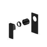 Nero Celia Shower Mixer Uni Body Rectangle Plate (Trim Kit Only) Matte Black NR301511BTMB