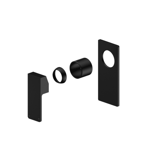 Nero Celia Shower Mixer Uni Body Rectangle Plate (Trim Kit Only) Matte Black NR301511BTMB