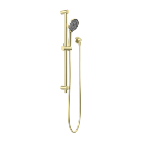 Nero Round Metal Project Rail Shower Brushed Gold NR318BG