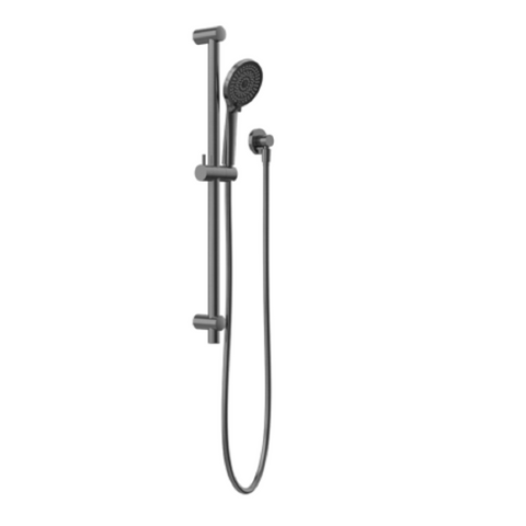 Nero Round Metal Shower Rail Gunmetal NR319GM