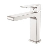 Nero Bianca Basin Mixer Straight Spout Brushed Nickel NR321502BN