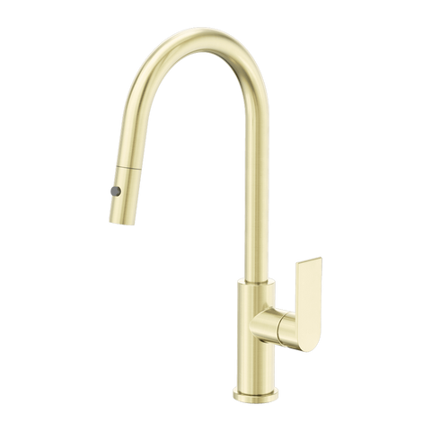 Nero Bianca Pull Out Sink Mixer w/Vegy Spray Function Brushed Gold NR321508BG