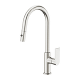 Nero Bianca Pull Out Sink Mixer w/Vegy Spray Function Brushed Nickel NR321508BN