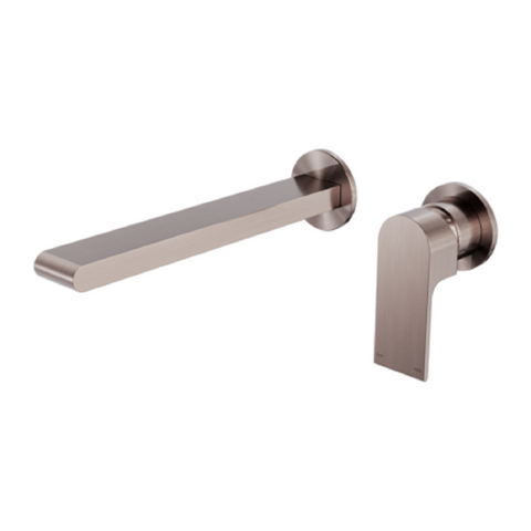 Nero Bianca Wall Basin/Bath Mixer Separate Plates 230mm Trim Kit Only Brushed Bronze NR321510FTBZ