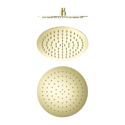 Nero Round Shower Head 250mm Brushed Gold NR507036BG
