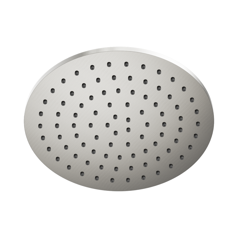 Nero Round 250mm 2 Shower Head Stainless Steel Brushed Nickel NR507046BN