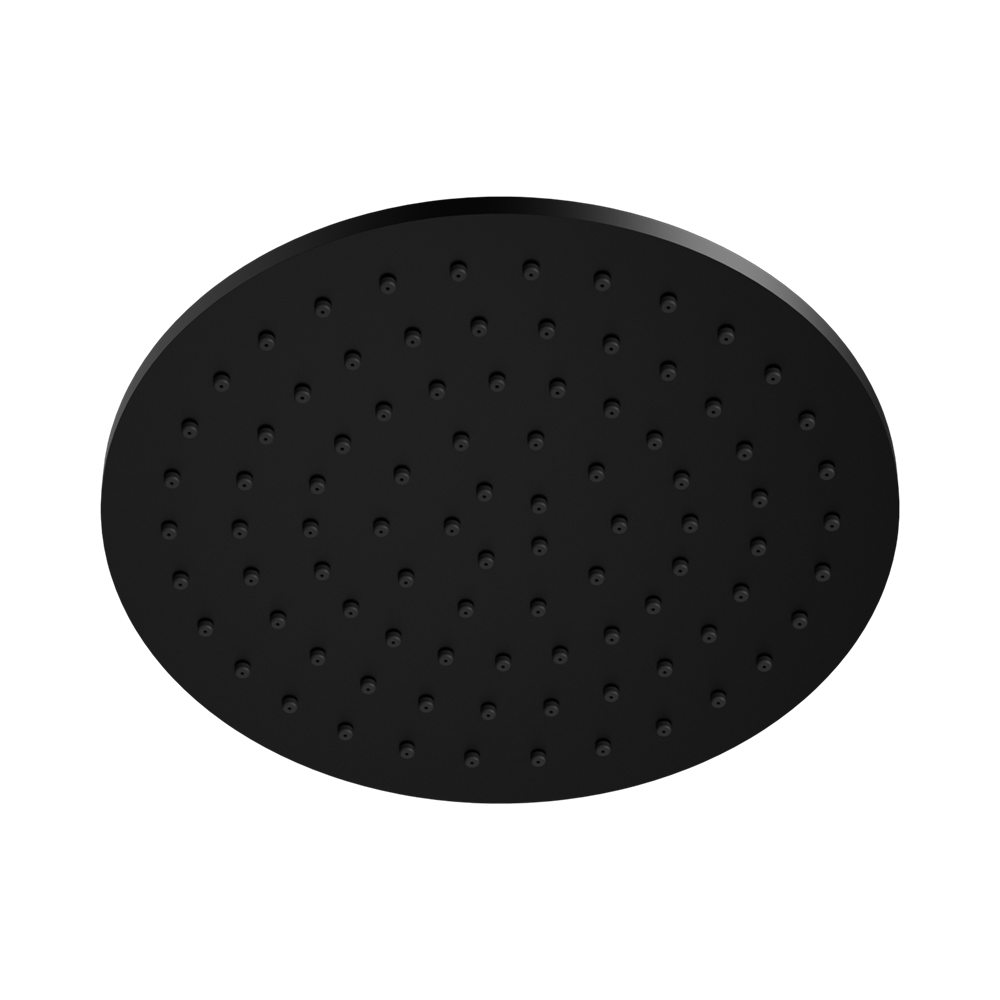 Nero Round 250mm 2 Shower Head Stainless Steel Matte Black NR507046MB