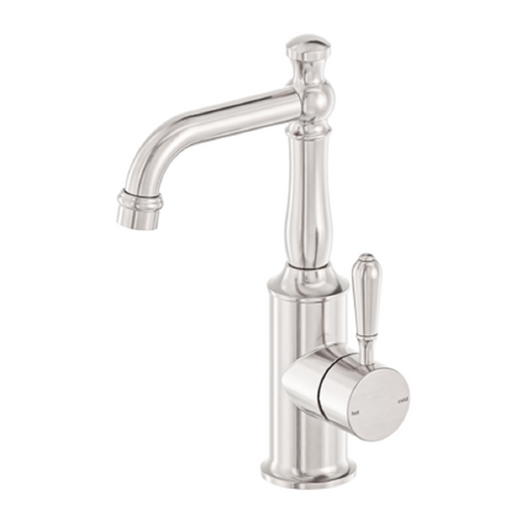 Nero York Basin Mixer w/ Metal Lever Brushed Nickel NR69210102BN