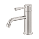 Nero York Straight Basin Mixer Metal Lever Brushed Nickel NR692101B02BN