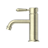 Nero York Straight Basin Mixer Metal Lever Aged Brass NR692101B02AB
