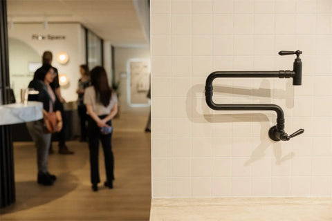 Nero York Wall Mounted Pot Filler Matte Black NR692103CMB