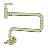 Nero York Wall Mounted Pot Filler Aged Brass NR692103CAB